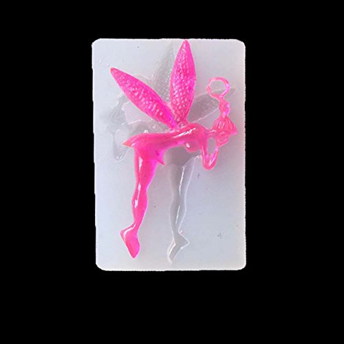 september-europe joyas Beading Casting molde, DIY hecho a mano molde de silicona, transparente molde para resina, cristal, rectangular, alas de ángel de hadas y flores regalo
