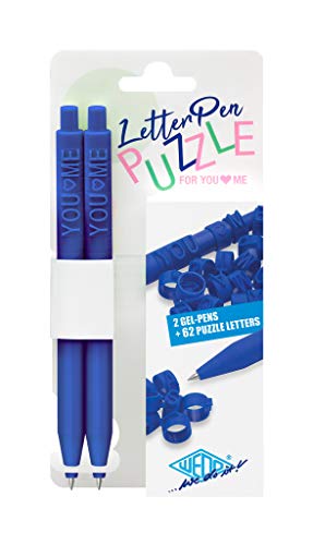 Set Letter Pen Puzzle azul 2 bolígrafos con letras