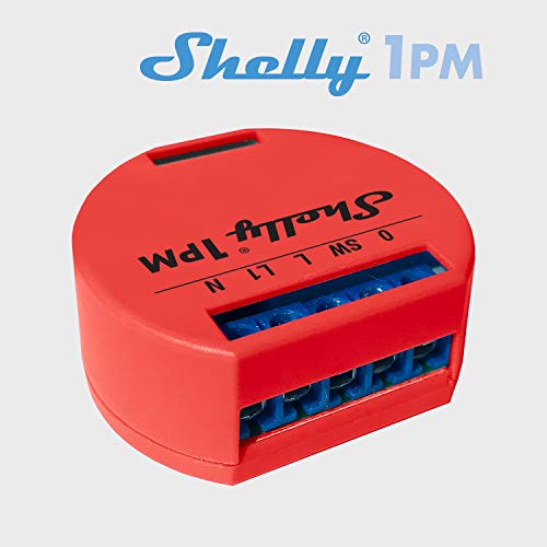 Shelly - Interruptor Wifi módulo relé con vatímetro rojo