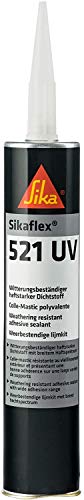Sikaflex 521 UV, Sellador híbrido resistente a la intemperie, Negro, 300 ml