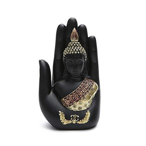 Siunwdiy Zen Buda Estatua Escultura Interior Decoración Al Aire Libre para Meditar Buda Tailandés En El Ornamento De La Palma Figurinehome Garden Patio Deck Porch Yard Decoración del Arte,Negro Siunwdiy Zen Buda Estatua Escultura Interior Decoración Al Aire Libre para Meditar Buda Tailandés En El Ornamento De La Palma Figurinehome Garden Patio Deck Porch Yard Decoración del Arte,Negro