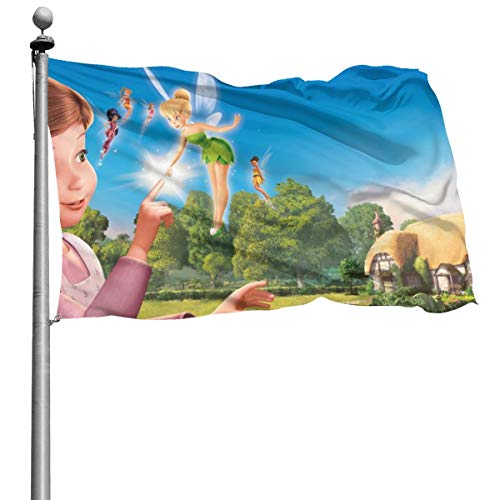 SJPillowcover Bandera de Campanilla y el Gran Rescate Impreso Bandera de Jardín Balcón Casa Decoración Bandera