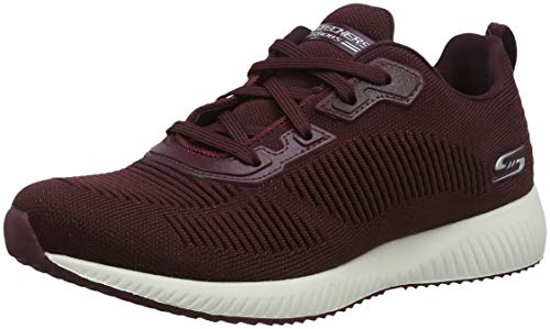 Skechers Bobs Squad-Total Glam, Zapatillas Mujer, Rojo (Burg Black and Multi Engineered Knit), 37 EU Skechers Bobs Squad-Total Glam, Zapatillas Mujer, Rojo (Burg Black and Multi Engineered Knit), 37 EU