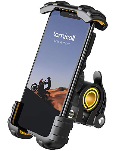Soporte Movil Bicicleta, Lamicall Soporte Motocicleta - Rotación 360° Soporte Manillar para iPhone 12 Mini, 12 Pro Max, 11 Pro, XS Max, X, XR, 8, 7, 6S, Samsung S10 S9 S8, Huawei, 4.7-6.8" Smartphones Soporte Movil Bicicleta, Lamicall Soporte Motocicleta - Rotación 360° Soporte Manillar para iPhone 12 Mini, 12 Pro Max, 11 Pro, XS Max, X, XR, 8, 7, 6S, Samsung S10 S9 S8, Huawei, 4.7-6.8" Smartphones