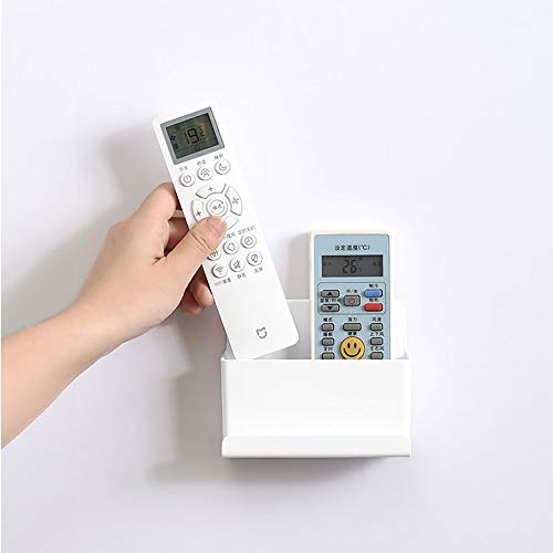 Soporte para mando a distancia de TV, montaje en pared, organizador de mando a distancia, color blanco Soporte para mando a distancia de TV, montaje en pared, organizador de mando a distancia, color blanco