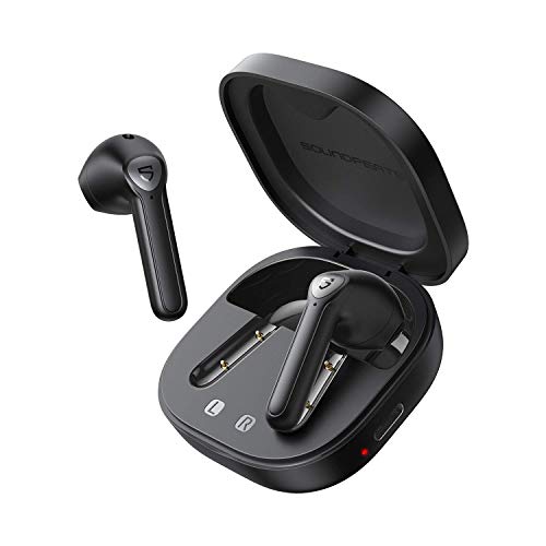SOUNDPEATS TrueAir2 Auriculares inalámbricos Bluetooth 5.2 Qualcomm3040 aptX TrueWireless Mirroring, 4-Micrófonos Cancelación de Ruido CVC8.0 Llamadas claras, diseño Semi-in-Ear, 25 Horas SOUNDPEATS TrueAir2 Auriculares inalámbricos Bluetooth 5.2 Qualcomm3040 aptX TrueWireless Mirroring, 4-Micrófonos Cancelación de Ruido CVC8.0 Llamadas claras, diseño Semi-in-Ear, 25 Horas