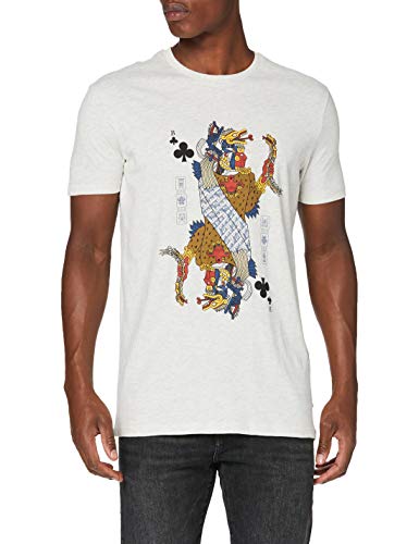 Springfield 5Ec Naipe Etnico Gris-c/41 Camiseta, Gris (Dark_Grey 41), XL (Tamaño del Fabricante: XL) para Hombre