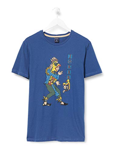 Springfield Naipe Etnico Azul-c/13 Camiseta, Azul (Medium_Blue 13), XS (Tamaño del Fabricante: XS) para Hombre