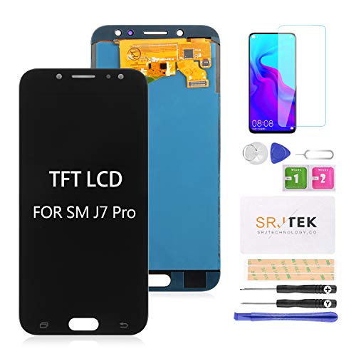 SRJTEK TFT Pantalla LCD de Repuesto para Samsung Galaxy J7 Pro 2017 J730 J730F/DS J730G/DS J730GM/DS 5.5" LCD Pantalla táctil digitalizador Nuevo ensamblaje (no Original AMOLED)