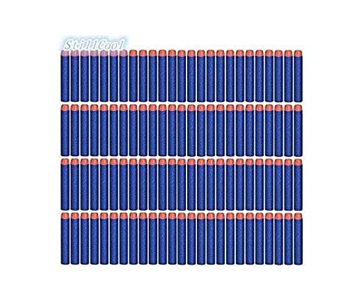 StillCool Nerf N-Strike 100 pcs 7.2cm Espuma Suave Dardos Recarga Bala Blasters para Nerf N-Strike Elite Serie niños Juguete Pistola Azul Oscuro.