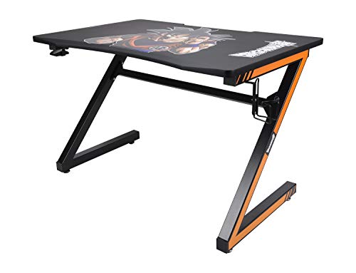 Subsonic - Escritorio / mesa de juego con acabado en carbono, con soporte para auriculares de juego y portavasos y Licencia oficial DBZ Dragon Ball Super (PS 4)