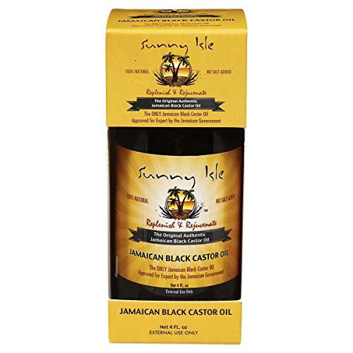 Sunny Isle Jamaican Black Castor Oil Original 100% Pure Castor Beans Oil For Hair, Eyelashes And Eyebrows 4 oz by JBC Distributors Inc Sunny Isle Jamaican Black Castor Oil Original 100% Pure Castor Beans Oil For Hair, Eyelashes And Eyebrows 4 oz by JBC Distributors Inc
