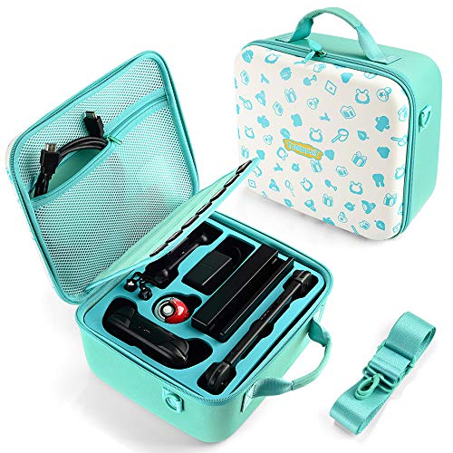 Switch Travel Carrying Case, Animal Crossing design, Deluxe Protective Hard Shell Carry Bag Fits Pro Controller for Switch Console & Accessories