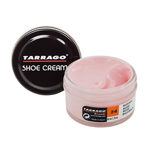 Tarrago Shoe Cream Jar 50 ml - Crema tinta para zapatos y bolsos, unisex, adulto, Rosado (Rose 24), 50 ml