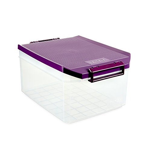 TATAY 1150120 - Caja de Almacenamiento Multiusos con Tapa, 14 l de Capacidad, Plástico Polipropileno Libre de BPA, Morado, 27 x 39 x 19 cm TATAY 1150120 - Caja de Almacenamiento Multiusos con Tapa, 14 l de Capacidad, Plástico Polipropileno Libre de BPA, Morado, 27 x 39 x 19 cm
