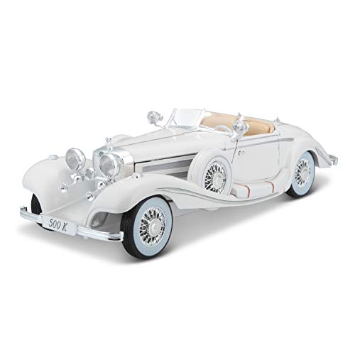 TAVITOYS Benz, 1/18 Premiere Mercedes 500K Ty blanco (36055W), color (Bauer 1) , color/modelo surtido TAVITOYS Benz, 1/18 Premiere Mercedes 500K Ty blanco (36055W), color (Bauer 1) , color/modelo surtido