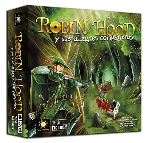 TCG Factory ROBIN HOOD Y SUS ALEGRES COMPAÑEROS Juego de mesa en español de estrategia y cooperativo para 1 a 5 jugadores TCG Factory ROBIN HOOD Y SUS ALEGRES COMPAÑEROS Juego de mesa en español de estrategia y cooperativo para 1 a 5 jugadores