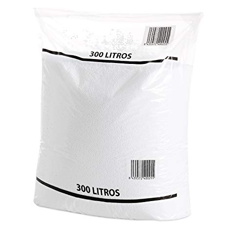 Textilhome - Relleno para Puff de Bolas (Perlas) 300 litros - Poliestireno de Alta recuperación y Gran Volumen.