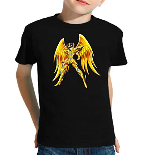 The Fan Tee Camiseta de NIÑOS Caballeros del Zodiaco Pegaso Dragon Sain Seyia Fenix 002 3-4 años