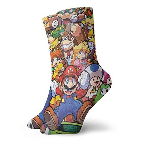 The Legend Of Zelda Superhero Super Mario Smash Bros Calcetines Unisex Adulto Casual Crew Calcetines Anime Impresión Crew Calcetines