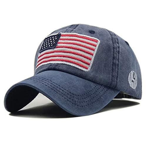 THY trade EE. UU. Bandera de Estados Unidos Gorra de béisbol Polo Bordado Ejército Militar Sombrero Personalidad Movimiento Simple Ocio Sombrero Unisex Ajustable Camionero de algodón Camionero Papá