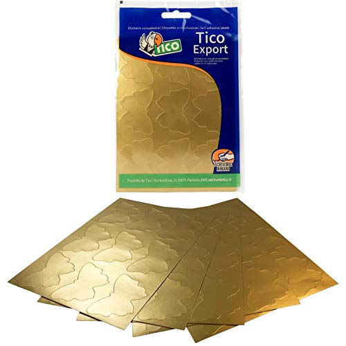 TICO E-GL-4836. Etiquetas doradas 48x36mm, 10 hojas