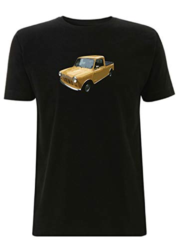 Time 4 Tee Mini Pickup Camiseta Recogida Austin Clásico Retro Vintage Car Morris Rover Negro Negro ( L