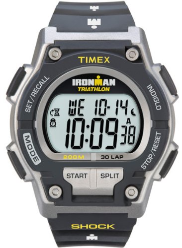 Timex T5K1959J - Reloj digital con correa de resina para hombre, color gris/negro