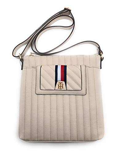 Tommy Hilfiger XBody Crossbody - Bolso cruzado para mujer (25 x 25 x 3 cm), color crema 8019