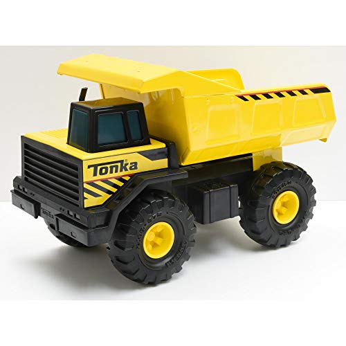 Tonka Steel Classic Mighty Dump Truck, Juguete para niños, Juguetes de construcción para niños y niñas, Juguetes de vehículos para Juegos creativos, Camiones de Juguete para niños Mayores de 3 años