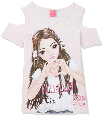 Top Model niñas T-Shirt, Camiseta, Rosa, Talla 164, 14 años