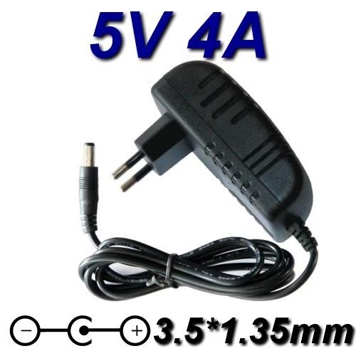 TopChargeur - Cargador adaptador de alimentación de salida de CC 5 V, 4 A, 4000 mA y 20 W, certificado CE, conector de 3,5 mm x 1,35 mm, sustituye 5 A, 1,5 A, 2 A, 2,5 A, 3 A, 3,5 A, 4 A. TopChargeur - Cargador adaptador de alimentación de salida de CC 5 V, 4 A, 4000 mA y 20 W, certificado CE, conector de 3,5 mm x 1,35 mm, sustituye 5 A, 1,5 A, 2 A, 2,5 A, 3 A, 3,5 A, 4 A.