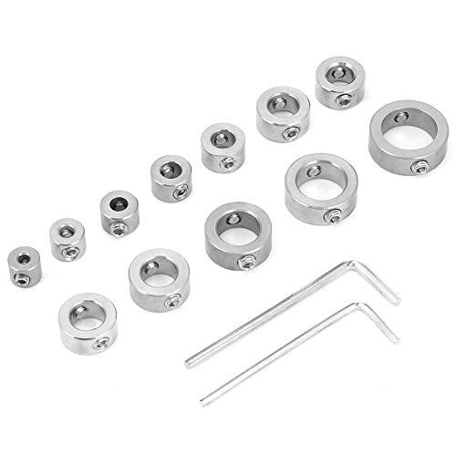 Tope de profundidad de taladro Juego de collares de brocas de 3-16 mm Posicionador de anillo Separador de posicionador con llave hexagonal, Collares de tope de profundidad de broca para carpintería