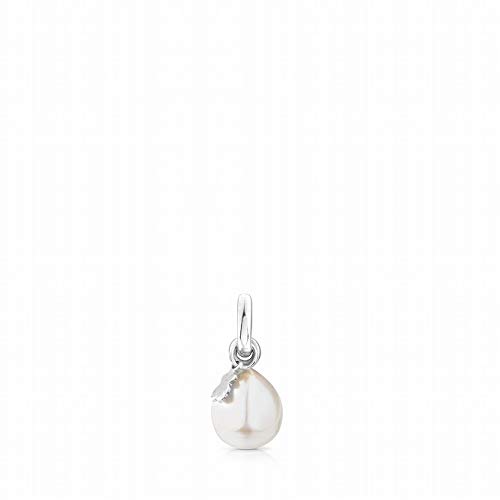 TOUS Tiny - Colgante de Plata de Primera Ley con Perla, Sin Cadena - Motivo: 0,9-0,95 cm