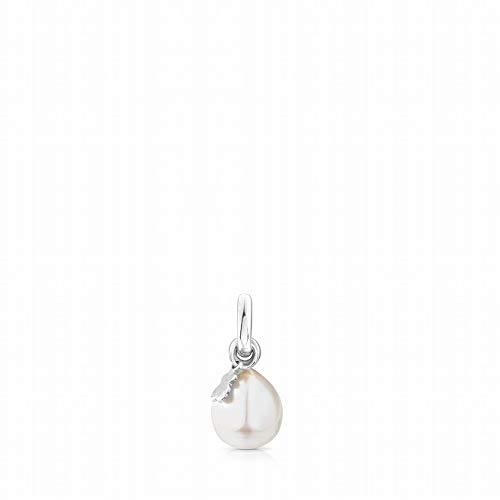 TOUS Tiny - Colgante de Plata de Primera Ley con Perla, Sin Cadena - Motivo: 0,9-0,95 cm TOUS Tiny - Colgante de Plata de Primera Ley con Perla, Sin Cadena - Motivo: 0,9-0,95 cm