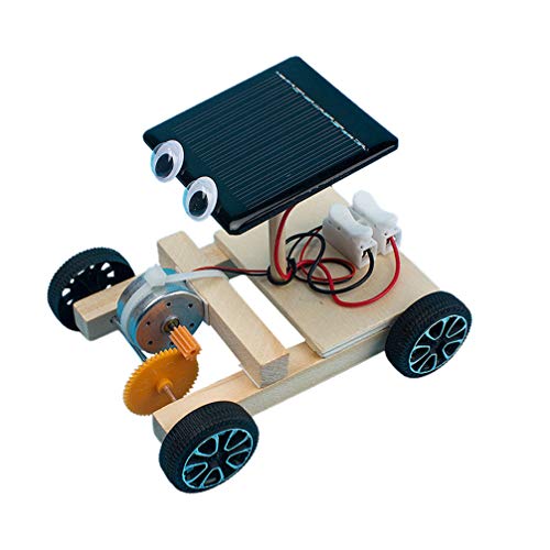 TOYANDONA DIY Ciencia Juguetes Conjunto de Vástago Coche con Energía Solar Modelo de Madera Kit Proyectos Ciencia Experimento Construcción Juguetes Juguete Educativo para Niños