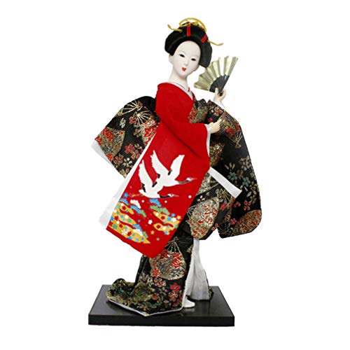 TOYANDONA Muñeca de Geisha Japonesa de Madera Estatua de Geisha Estatua Centro de Mesa decoración para Oficina Tienda hogar