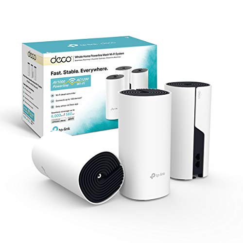 TP-Link WiFi Mesh y PLC AV1000, Óptimo para Casas Grandes con Paredes Gruesas, WiFi Estable, Cobertura 400 ㎡, Router y Puntos de Acceso, Control para Padres, Fácil Instalación, Funciona con Alexa TP-Link WiFi Mesh y PLC AV1000, Óptimo para Casas Grandes con Paredes Gruesas, WiFi Estable, Cobertura 400 ㎡, Router y Puntos de Acceso, Control para Padres, Fácil Instalación, Funciona con Alexa