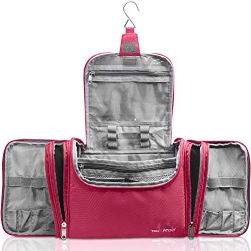 TRAVANDO ® Neceser Mujer Grande XXL, Bolsa de Aseo para Colgar, Neceser de Viaje, Accesorios de baño, Bolso de Maquillaje, Mujeres