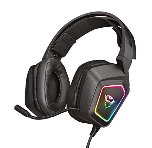 Trust Cascos Gaming GXT 450 Blizz Auriculares para Gaming RGB 7.1, Sonido Virtual Envolvente, con Micrófono, para PC - Negro