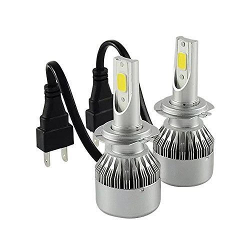 TXVSO8 H7 110W LED COB Luces Delanteras del Coche Kit 9200LM 6000K Lámparas de luz Blanca Bombillas, 55W/Bulb, 2 Yr Warranty