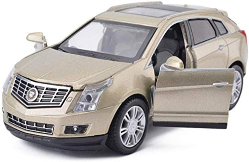 TYZXR Model Car 1/32 Simulation Car Toys SUV Model Sound and Light Inertia Advance -White/Gold/Red Send Boy Gift (Color: Gold) Holiday