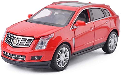TYZXR Model Car 1/32 Simulation Car Toys SUV Model Sound and Light Inertia Advance -White/Gold/Red Send Boy Gift (Color: Red) Holiday