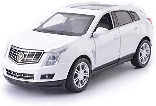 TYZXR Model Car 1/32 Simulation Car Toys SUV Model Sound and Light Inertia Advance -White/Gold/Red Send Boy Gift (Color: White) Holiday