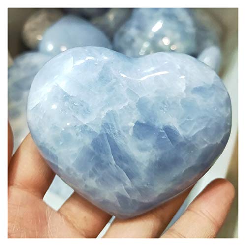 TZZD Piedras preciosas de cuarzo con forma de corazón de cristal natural hechas a mano para chakras (tamaño: 260 g)