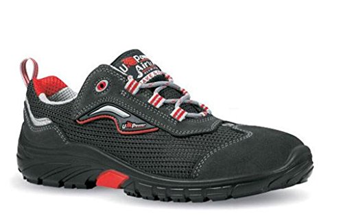 U-Power sg20066 – 43 – Zapatos de seguridad,"Demon S1P SRC, tamaño 9, color negro/gris/rojo