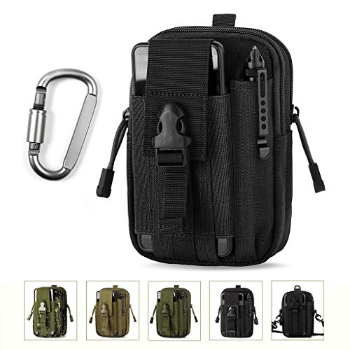 Unigear Bolsa Cintura 1012D Riñoneras Hombre Bolso Cinturón + Mosquetón Táctico