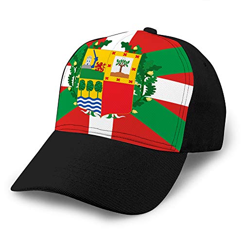 Unisex Baseball Cap Trucker Hat Adult Cowboy Hat Hip Hop Snapback Flag of Basque Country in Spain Sun Cap