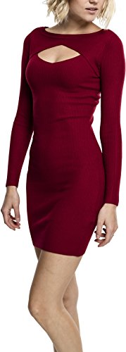 Urban Classics Ladies Cut out Dress Vestido, Rojo (Borgoña 606), XS para Mujer