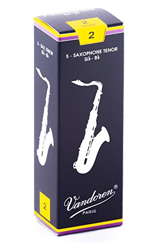 Vandoren SR222 - Caja de 5 cañas tradicional n.2 para saxofón tenor